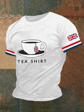 Men's England Flag Tea Shirt Printed Short Sleeve T-shirt